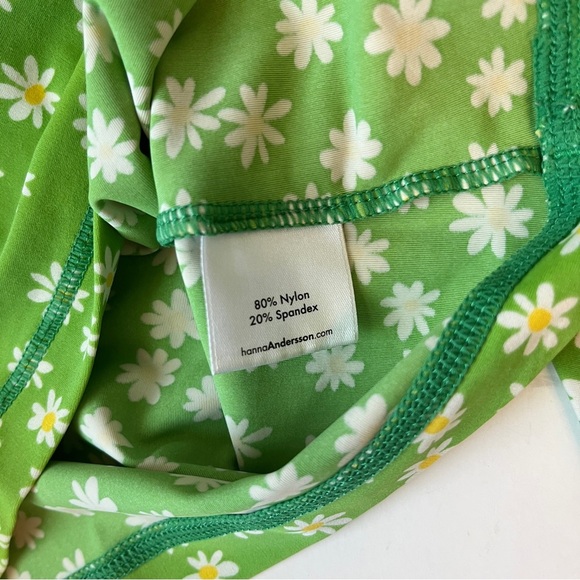Hanna Andersson Green Ditsy Daisy Rashguard - Picture 3 of 4